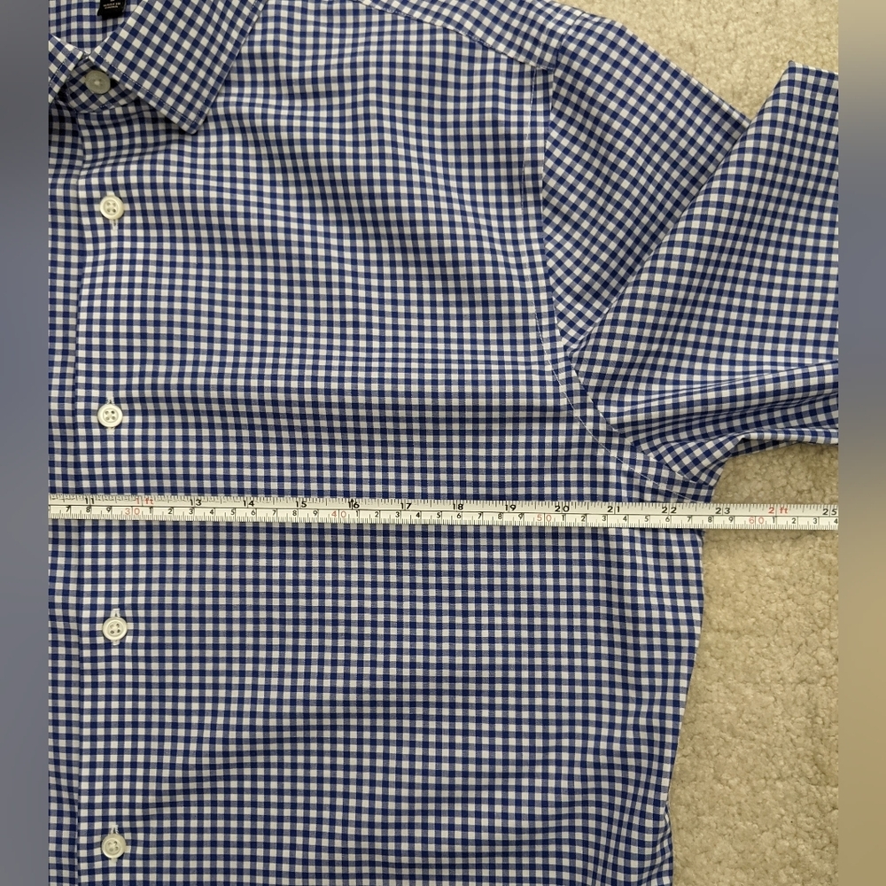 Banana Republic non-iron dress shirt large blue white - Picture 7 of 11